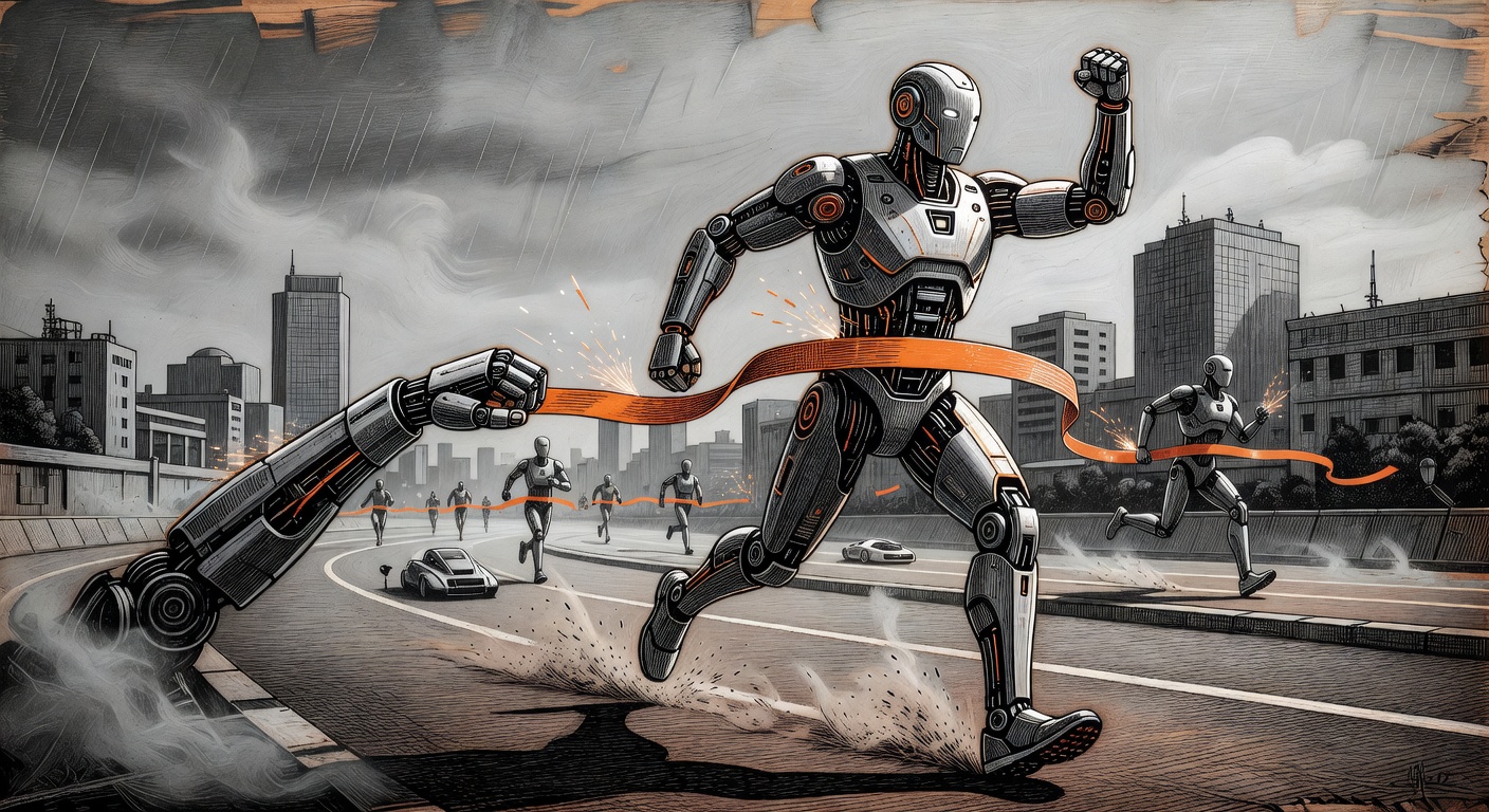 Lightning Shatters Record in Beijing Robot Race