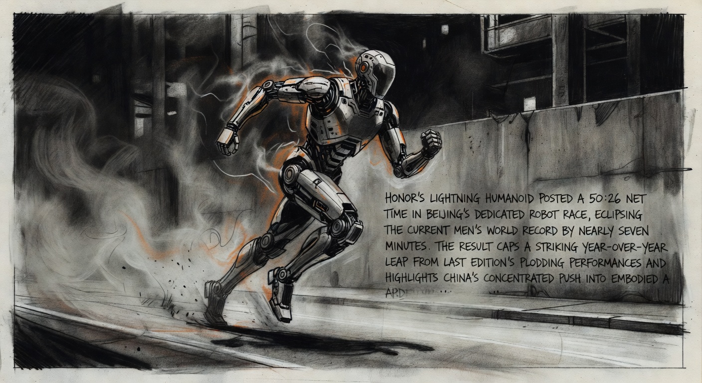 Robot Beats Human Half-Marathon Record